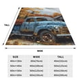 thumbnail image 3 of Bixox Fleece Blanket Rustic Vintage Truck Autumn Pattern Super Soft Double-Sided Microfiber Flannel Blanket for Sofa, Bed, Couch,Suitable for All Seasons - 60"x50", 3 of 5