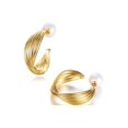 thumbnail image 1 of Twisted Wave Hoop Earrings, 1 of 3