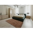 thumbnail image 5 of Ahgly Company Machine Washable Indoor Round Abstract Red Brown Area Rugs, 6' Round, 5 of 7