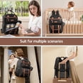 thumbnail image 6 of Maelstrom Diaper Bag Backpack,29L-45L Expandable Large Baby Bag for 2 Kids/Twins Baby Stuff, with Removable Cross Body Bottle Bag for Mom/Dad,Stylish Nappy Bag Gift for Boys/Girl-Black, 6 of 15