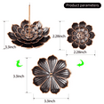 thumbnail image 4 of Arroyner 3 Pcs Alloy Incense Holder Lotus Stick Incense Burner Cone Incense Holder with Ash Catcher, 4 of 7