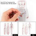 thumbnail image 2 of 3X Fashion Illustration Rulers Sketching Templates Ruler Sewing Humanoid Patterns Design Clothing Measuring,Combination, 2 of 9