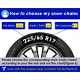 thumbnail image 3 of Snow-Chains Auto Fixing 1 Min Quick Fit Easy Installation Tire-Chains, Portable Reusable Universal Emergency Tire Traction Chain for Passenger Car, Pickup Trucks and SUV - Set of 2, 3 of 6