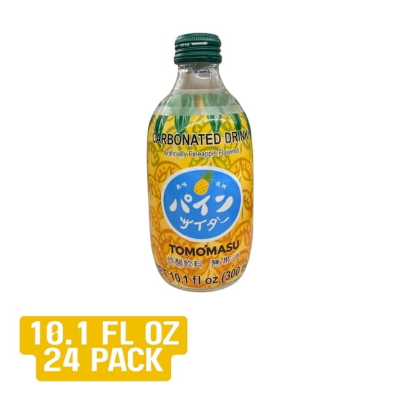 Tomomasu Japanese Carbonated Soda Pineapple, 10.1 fl oz, 24 pack