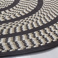 thumbnail image 3 of SAFAVIEH Braided Tanisha Bordered Reversible Area Rug, Ivory/Dark Brown, 4' x 4' Round, 3 of 10