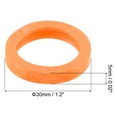 thumbnail image 2 of Unique Bargains Key Identifier Tags, Silicone, Round, Orange, 10 Count, 10 Pack, 2 of 6