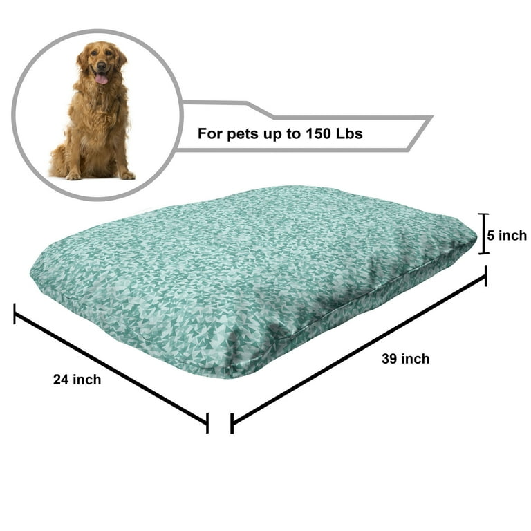 Turquoise Pet Bed Abstract Triangle Shape in Modern Contemporary
