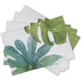 thumbnail image 3 of Summer Placemats Set of 4 Linen Tropical Leaves Place Mat Washable Non-Slip Heat Resistant 12×18 Inch Thick Linen Place Mats Decorative Fabric Table Mat for Dining Table, 3 of 6
