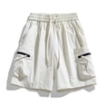 thumbnail image 3 of EOYWHK Beach Shorts with Pockets Elastic Waist Stretchy Mens Casual Shorts Soft Lightweight Breathable Casual Activewear for Men Beige, Size XXL, 3 of 8