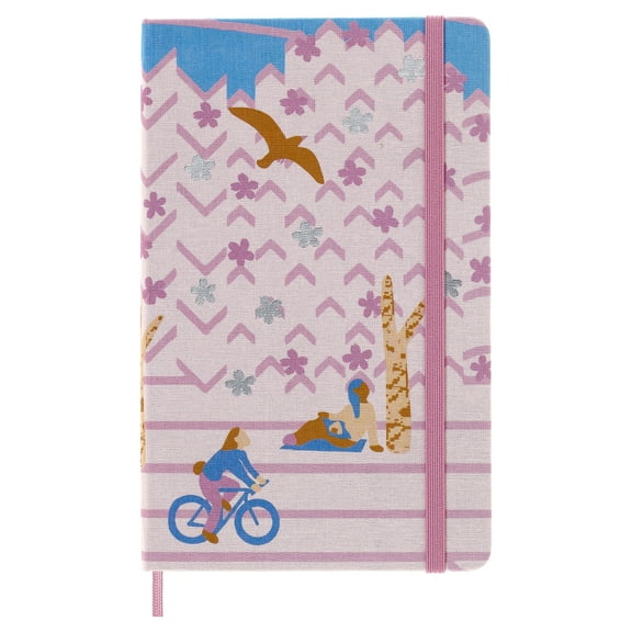 Moleskine Limited Edition Notebook Sakura, Large, Ruled, Bicycle, Canvas Hard Cover (5 x 8.25) (Hardcover)