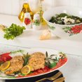 thumbnail image 3 of Gibson Home Magic Poinsettia 4 Piece Serving & Accessories Set, Fine Ceramic, 3 of 6