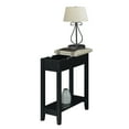 thumbnail image 2 of Convenience Concepts American Heritage Flip Top End Table with Charging Station, Faux Birch/Black, 2 of 8
