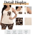 thumbnail image 5 of Cuteduck Women's Plus Size Outfit Sets Summer Sleeveless Crew Neck Loose Fit Casual Two Piece Lounge Suit with Pockets & Printed Pattern 1X-4X, 5 of 9