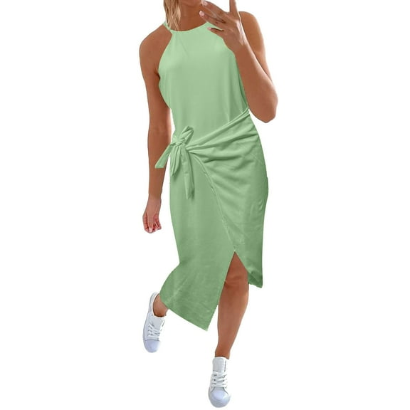 Seductiva Women Tank Tops Summer European and American Solid Color Dress for Women in Summer Tank Summer Sleeveless Tops Casual Tops