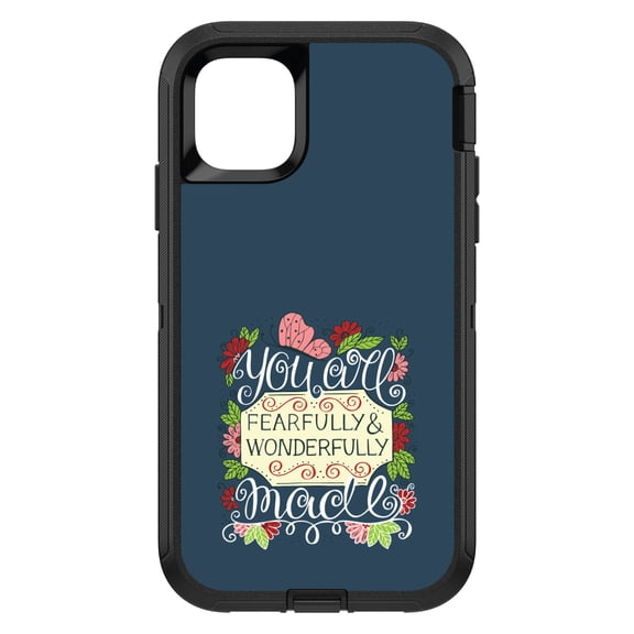 DistinctInk Custom SKIN / DECAL compatible with OtterBox Defender for iPhone 11 Pro MAX (6.5" Screen) - You Are Fearfully & Wonderfully Made