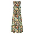 thumbnail image 4 of Hawaiian Tiki Mugs and Cocktails Long Dress wom party dresses african dresses for woman Summer dresses for wom Dress, 4 of 7