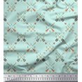 thumbnail image 1 of Soimoi Green Silk Fabric Text & Arrow Tribal Fabric Prints By Yard 42 Inch Wide, 1 of 5