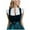 A#Blue208, variant on Women's Ruffle Trim Crop Blouse Stand Collar Oktoberfest Holiday Casual Top