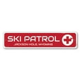 thumbnail image 2 of Ski Patrol Novelty Sign, Metal Wall Decor - 4x18 inches, 2 of 4