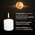thumbnail image 2 of Vela Blanca Velón Blanco 7 cm Limpias y Armonizaciones, 2 of 8