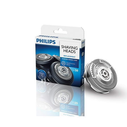 SH50 Replacement Blades for Philips Series 5000 Shavers,Compatible with Series 6000,AquaTouch (S5xxx) and PowerTouch (PT8xx),Pack of 3