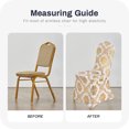 thumbnail image 4 of Dining Chair Covers Bronzing Gold Flower Print Removable Washable Spandex Stretch Chair Slipcovers for Party Wedding Home Decorationsgolden, 4 of 4