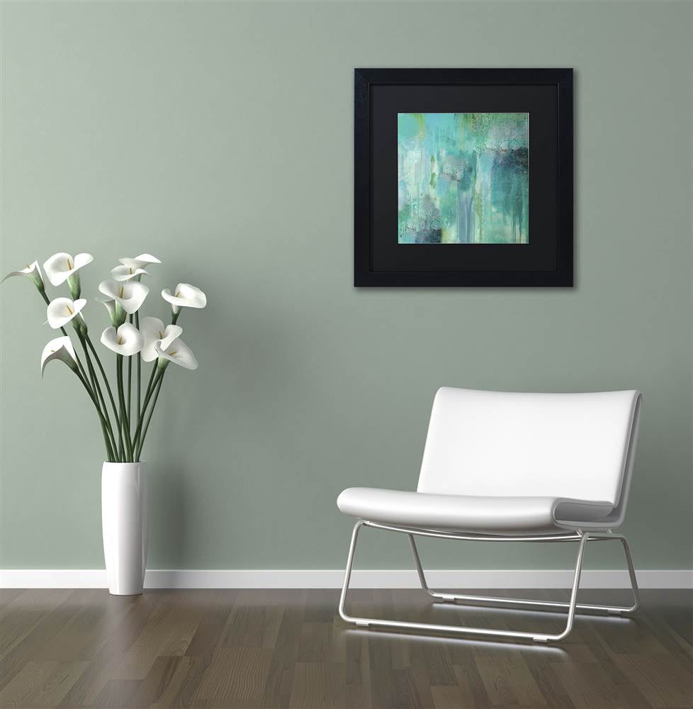 Color Bakery 'Aqua Circumstance II' Black Matted Framed Art