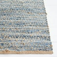 thumbnail image 4 of Safavieh Cape Cod Collection CAP350A Hand Woven Flatweave Chevron Natural and Blue Jute Area Rug (6' x 9'), 4 of 5