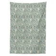 thumbnail image 3 of Ambesonne Hipster Tablecloth Rectangular Table Cover, Hipster Summer Mood, 52"x70", Pale Almond Green Cream, 3 of 4