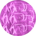 thumbnail image 1 of Ahgly Company Indoor Round Abstract Pink Contemporary Area Rugs, 8' Round, 1 of 4