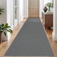 thumbnail image 1 of EARTHALL Woven Runner Rug 3x10 Ft Washable Runners for Hallways Long Non Slip Rubber Backed Kitchen Runner Braided Indoor Floor Carpet Runners for Entryway, Hallway, Kitchen, Dark Gray, 1 of 8