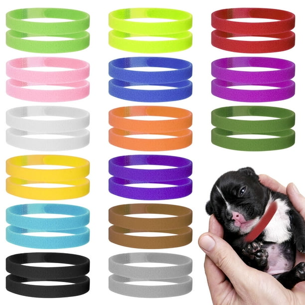 Taihexin 30 Pcs Puppy ID Collars, Puppy Whelping Collars, Assorted