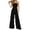 Black, variant on Womens Jumpsuit Summer Wrap Long Sleeve Bodysuit Outing Piece Rompers for Women KH1 XS