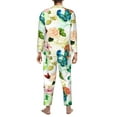 thumbnail image 5 of Bingfone Men'S Pajama Set 2 Piece Loungewear Pjs, Long Sleeve With Pajama Pants-Floral Vintage, 5 of 9