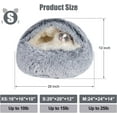 thumbnail image 2 of Katinyos Cat Bed & Dog Bed with Cover Cave, Machine Washable Cozy Cat Cave Bed, Pet Bed with Anti-Slip & Waterproof Bottom, Round Plush Fluffy Cat Condo for Improved Sleep-20inch, 2 of 10
