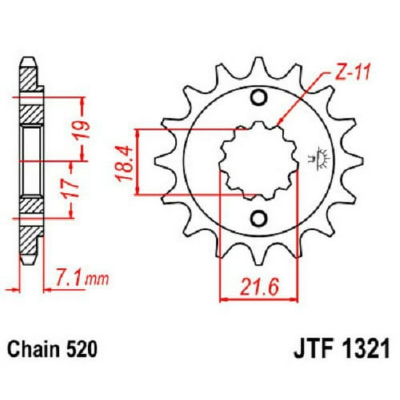 JT Front Sprocket 13 Tooth (JTF1321.13)