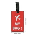 thumbnail image 2 of Unique Bargains 1 Pc MY BAG Pattern Luggage Tag for Travelling Red, 2 of 5