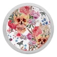 thumbnail image 1 of 4PCS Round Skull Cabinet Fluorescence Knob Glowing in the Dark Furniture Drawer Pulls Handle with Screws, 1 of 5