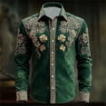 thumbnail image 2 of Mens Golf Polo Shirts Saint Patrick'S Day Irish Novelty Print Mens Performance Polos,Dark Green-2,5XL, 2 of 3