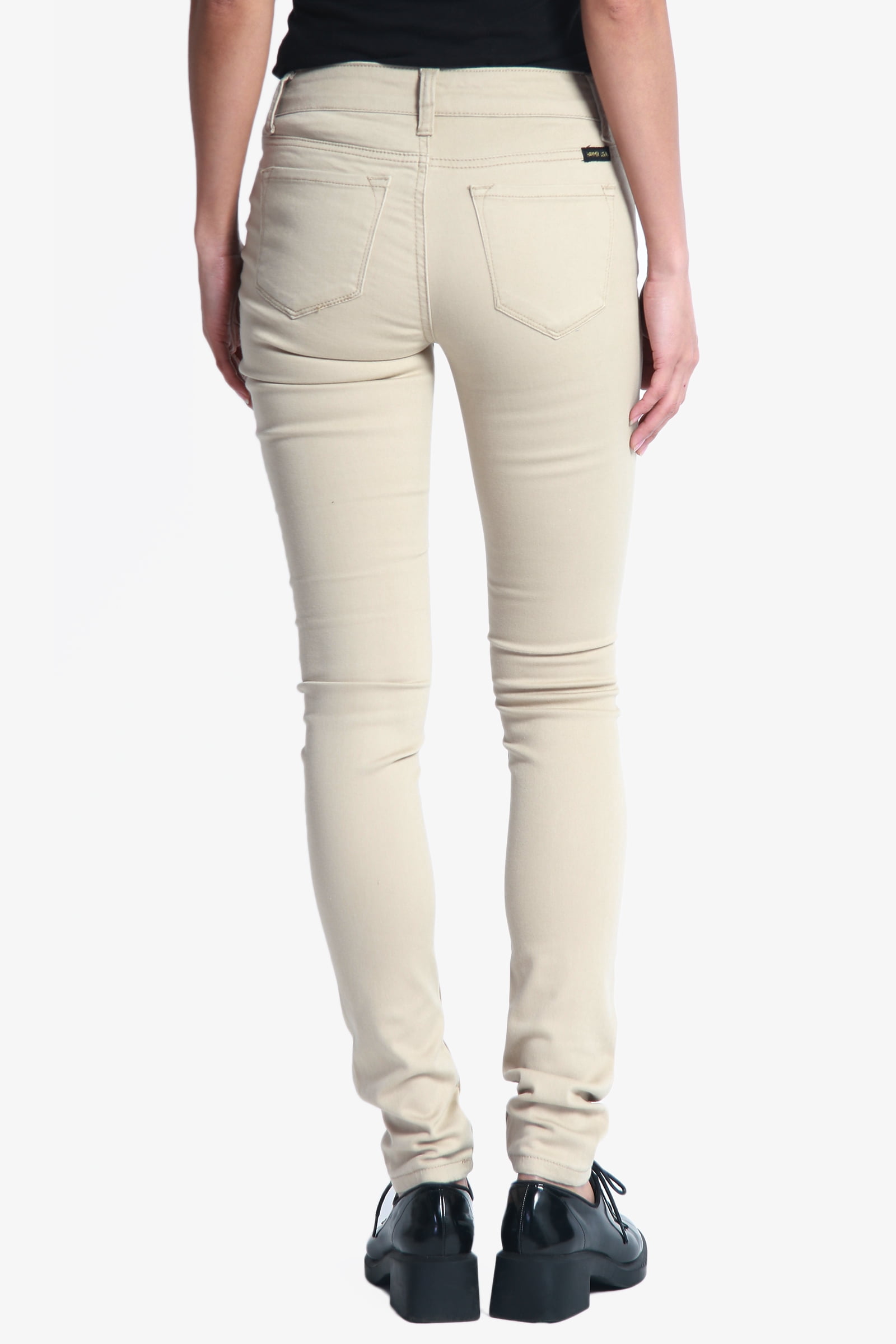 womens khaki stretch jeans