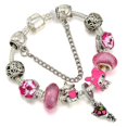 thumbnail image 3 of Pulsera de LinaBell con cuentas de Anime de Disney para mujer, joyería de moda, colgante de flor de borla rosa, dijes, brazaletes para niñas, regalos finos, nuevo, 3 of 5