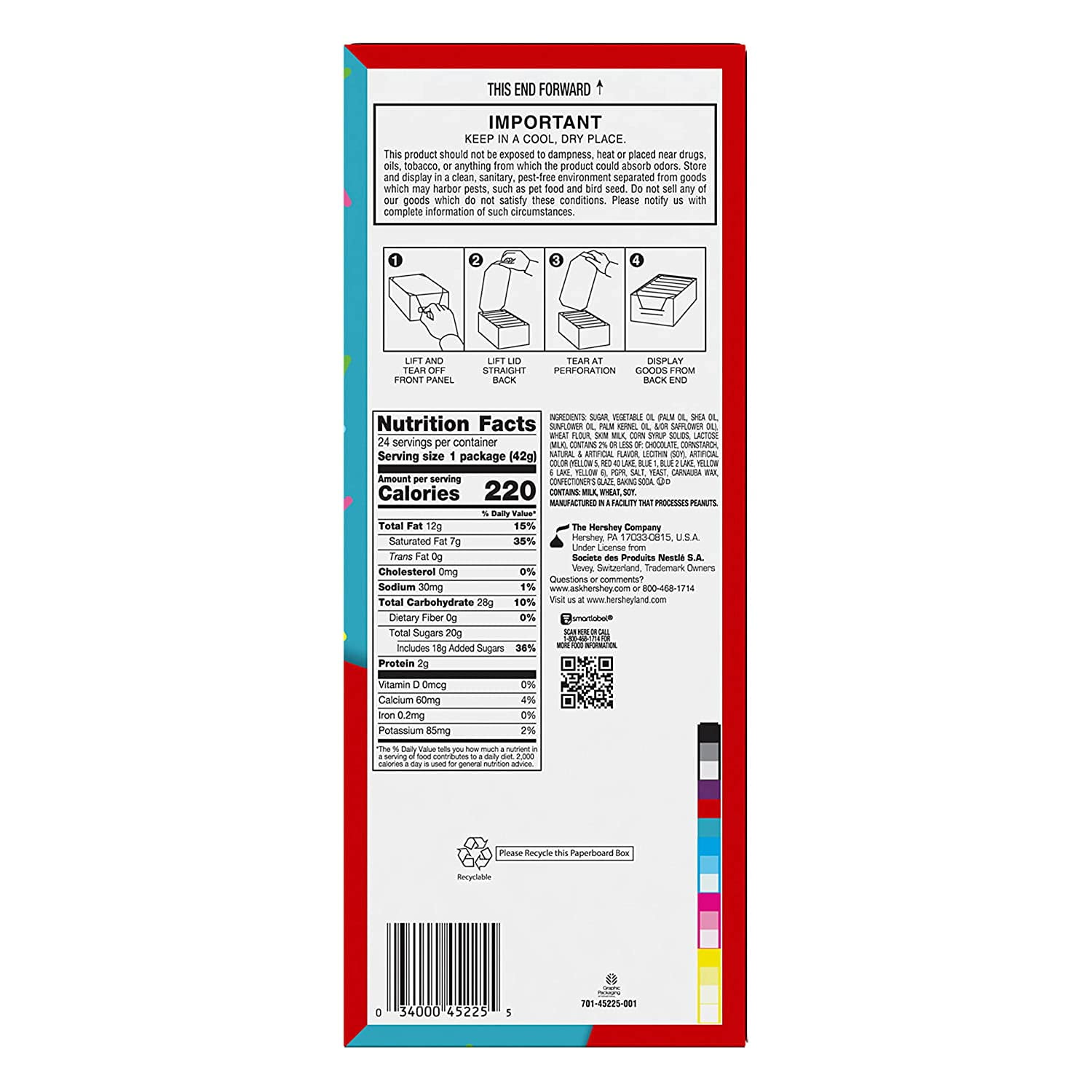 KIT KAT Birthday Cake Flavored Creme with Sprinkles, Bulk, Individually Wrapped Wafer Candy Bars, 1.5 oz (24 Count)