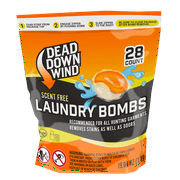 Dead Down Wind Laundry Bombs (Pods) - 28ct - Unscented Detergent for Hunting - 19.04 total oz.