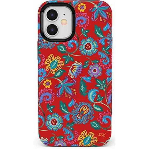 Casely iPhone 12 Mini Phone Case | Compatible with MagSafe | Painted Flowers | Frida Kahlo Floral Case