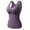 Sweater 53# Purple, variant on Womens Sweater Sleeveless V Neck Vest with Built In Bra Lined Underwear Thermal Tank Top with Spongy Pad Winter Casual Versatile