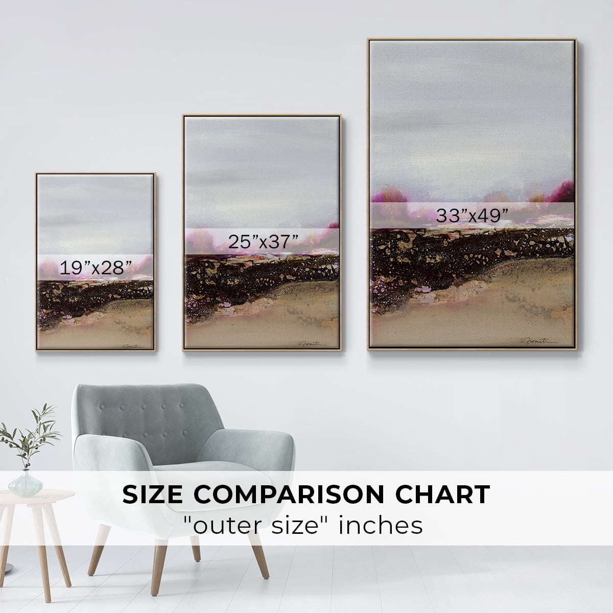Reflections of My Mind Framed Premium Gallery Wrapped Canvas - Ready to Hang - 17 x 25 - Natural Wood Floating Frame