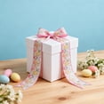 thumbnail image 2 of Easter Decoration Ribbon Easter Decoration Ribbon Wi Spring Ribbon with Bunnies Eggs forDiy Crafts Bows Wreath Gift Wrapping Party Decor 177 Inches Polyester Checke Design Spring Wi Ribbon, 2 of 5