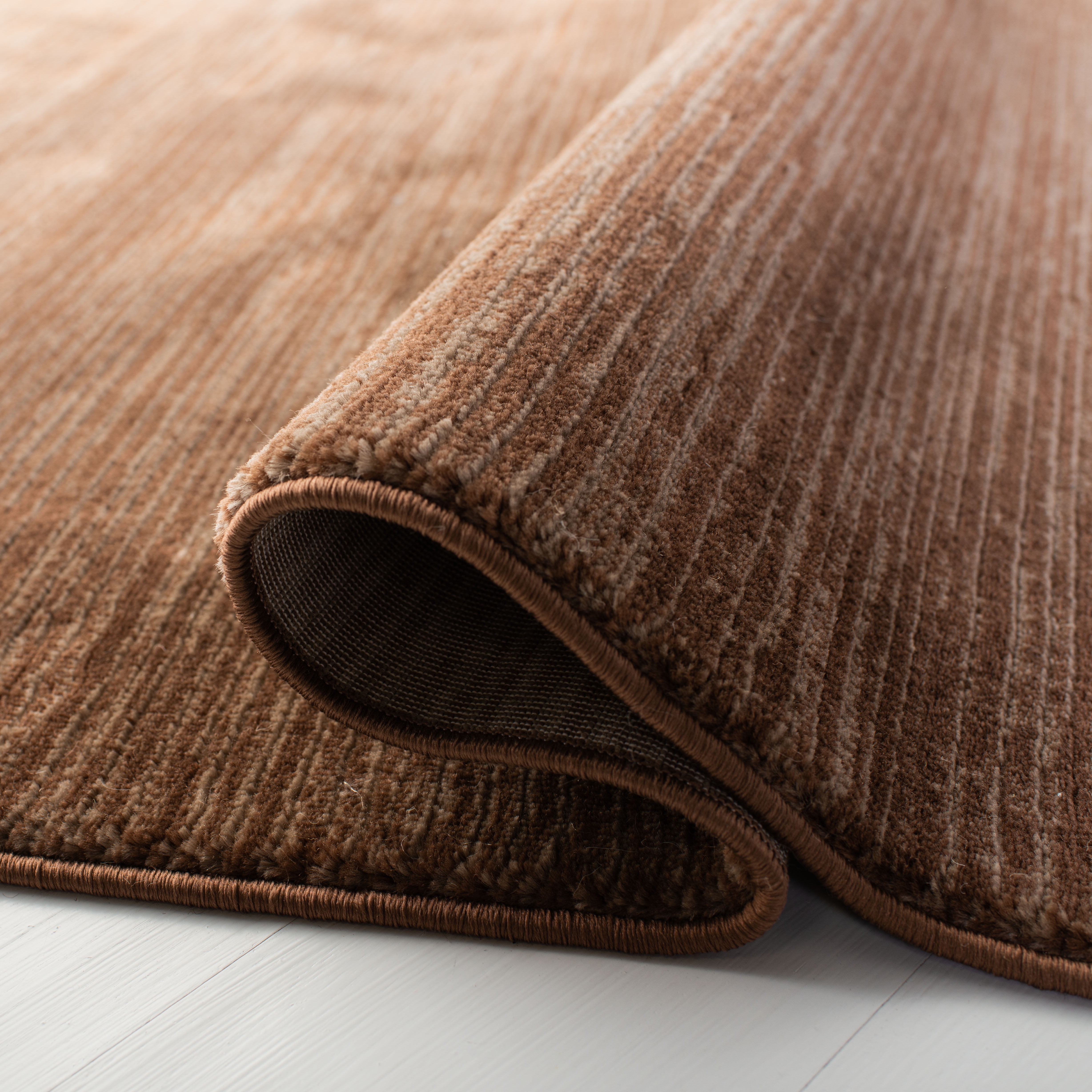 SAFAVIEH Vision Adrasteia Overdyed Solid Runner, 2'2" x 16', Brown - Modern Design, Brown, Non-Shedding & Easy Cleaning, Ideal for Living Room, Bedroom, Dining Space, Entryway, Hallway, Kitchen