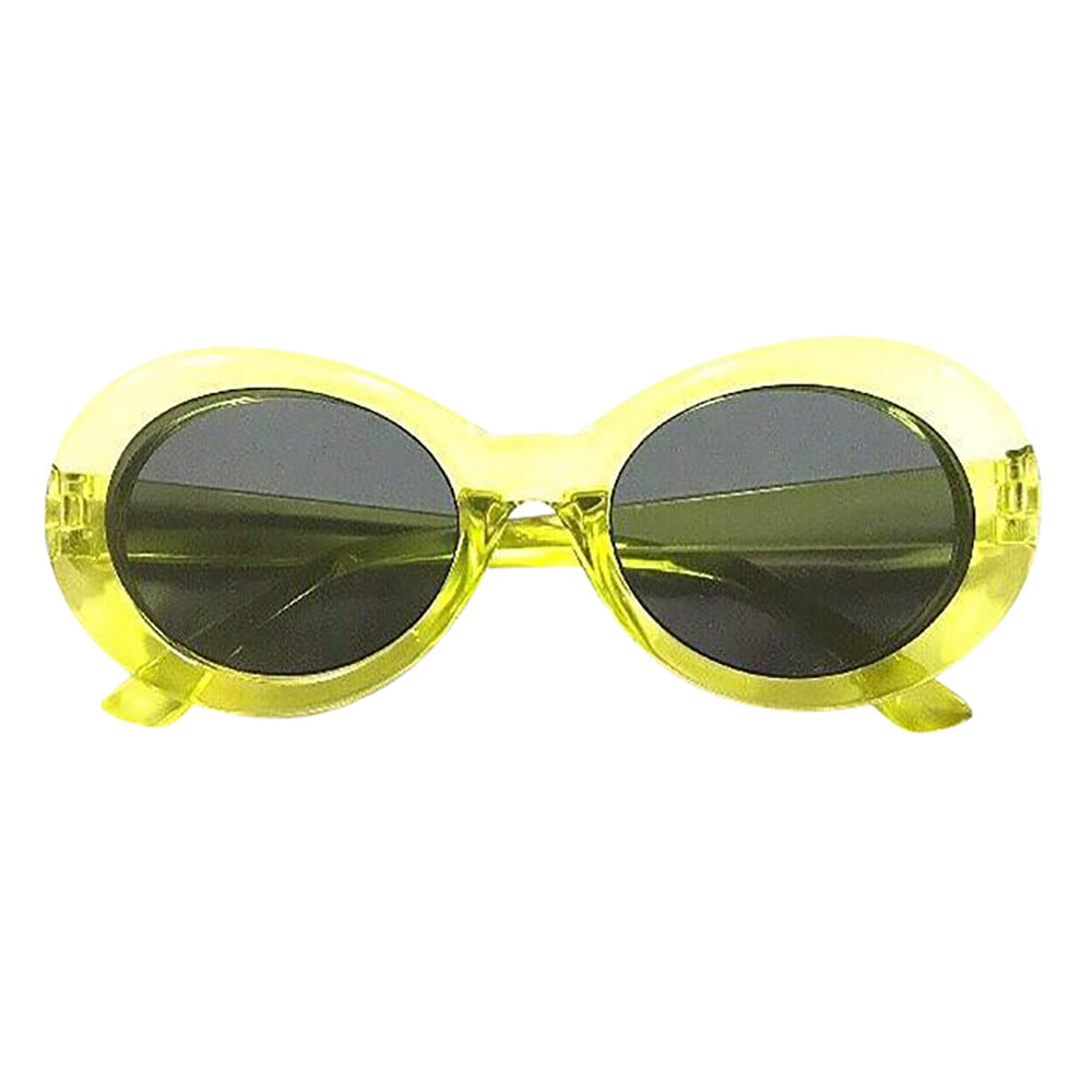 Unisex Clout Goggles Sunglasses Rapper Retro Oval Shades Grunge Glasses 