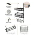 thumbnail image 4 of Over the Door Hooks Organizer Storage - Over the Door Hanger for Coat Rack, Over Door Storage with 12 Hooks & 2 Mesh Baskets, for Bathroom,Bedroom,Kitchen,Office, 4 of 8